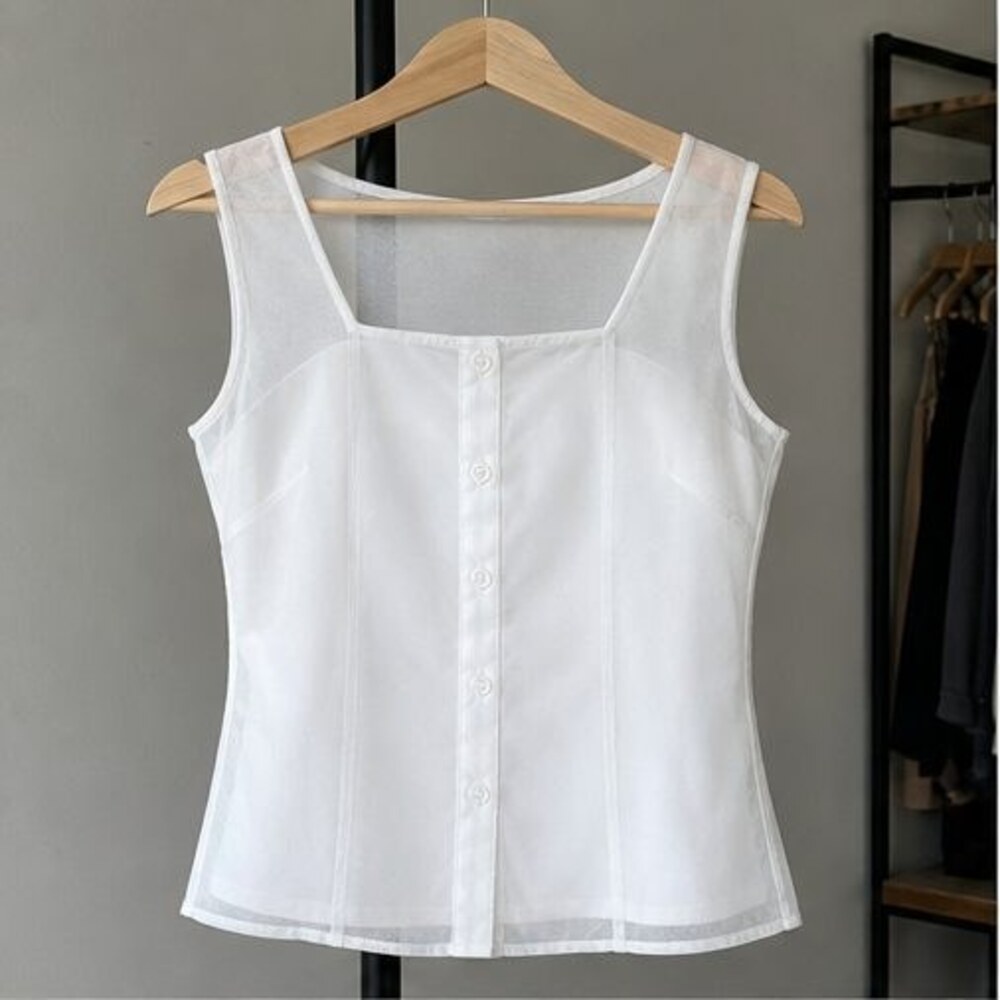 White Lace Trim Top